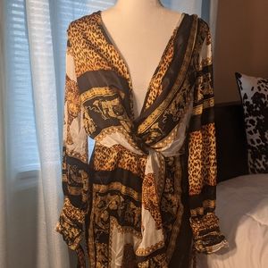 New women's animal print dress